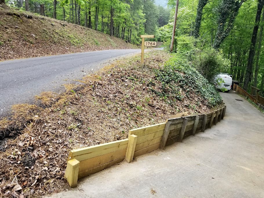 Very private off street parking. You can enter and exit without backing up. Dually trucks won’t fit in the driveway.