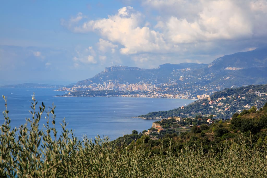 View towards Menton and Monaco
