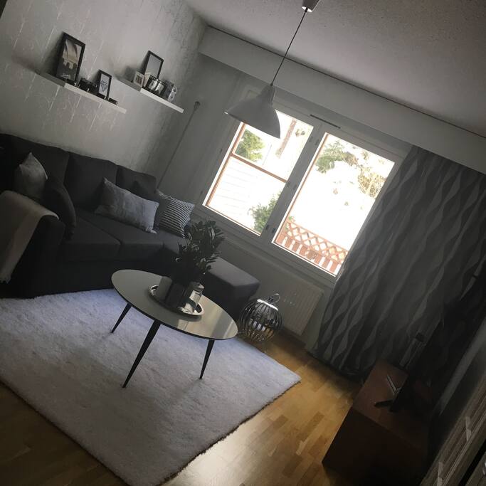 Living room with convertible sofa (140cm)