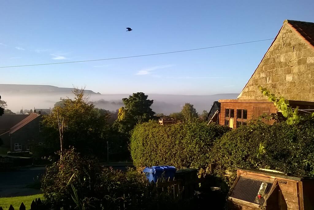 View from cottage over moors