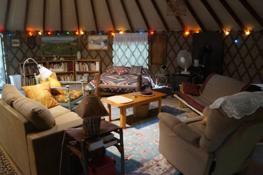 Interior with bed & sitting area
