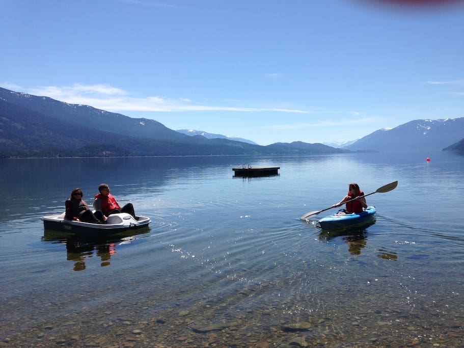 Kayaking & Pedal boating; (floating dock)