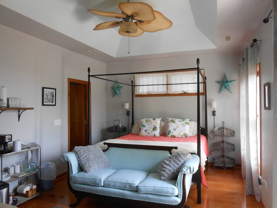 Comfy chic guest suite.