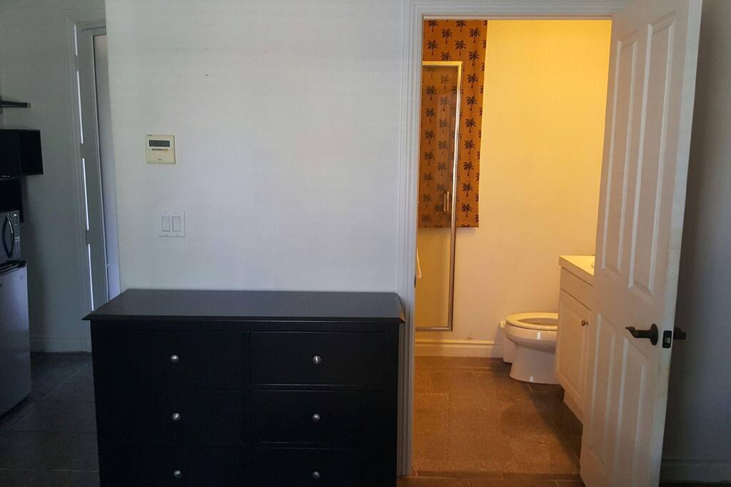 Dresser and own bathroom