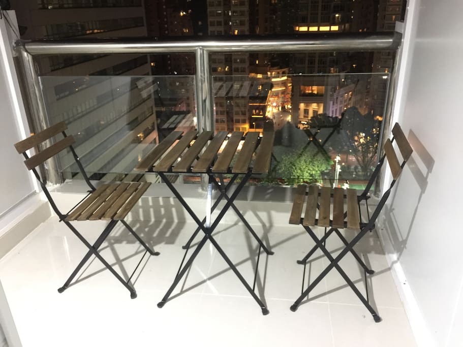 terrace chair and table