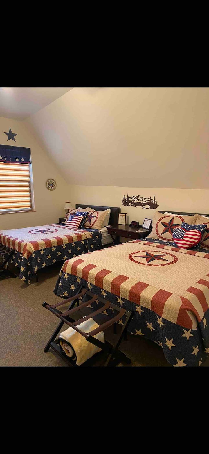3rd Floor -The Eagle’s Nest - Two Queen size beds can add twin roll-away upon request