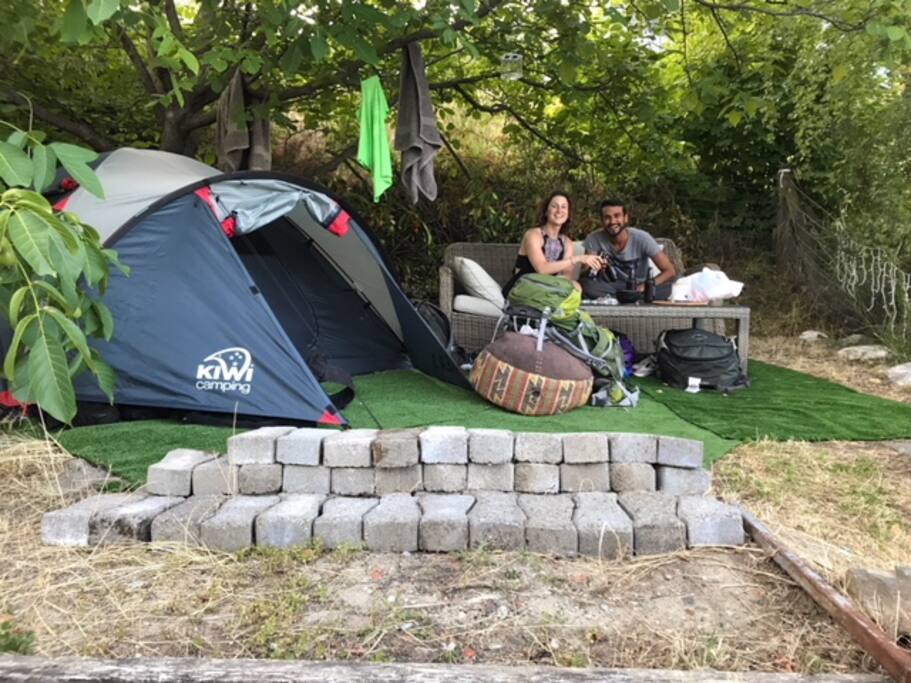 Brand new tent with enough from to stand up in!