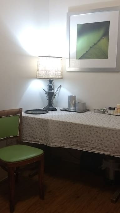 Other side of guest room- a table for getting work done or just a place to put your stuff.