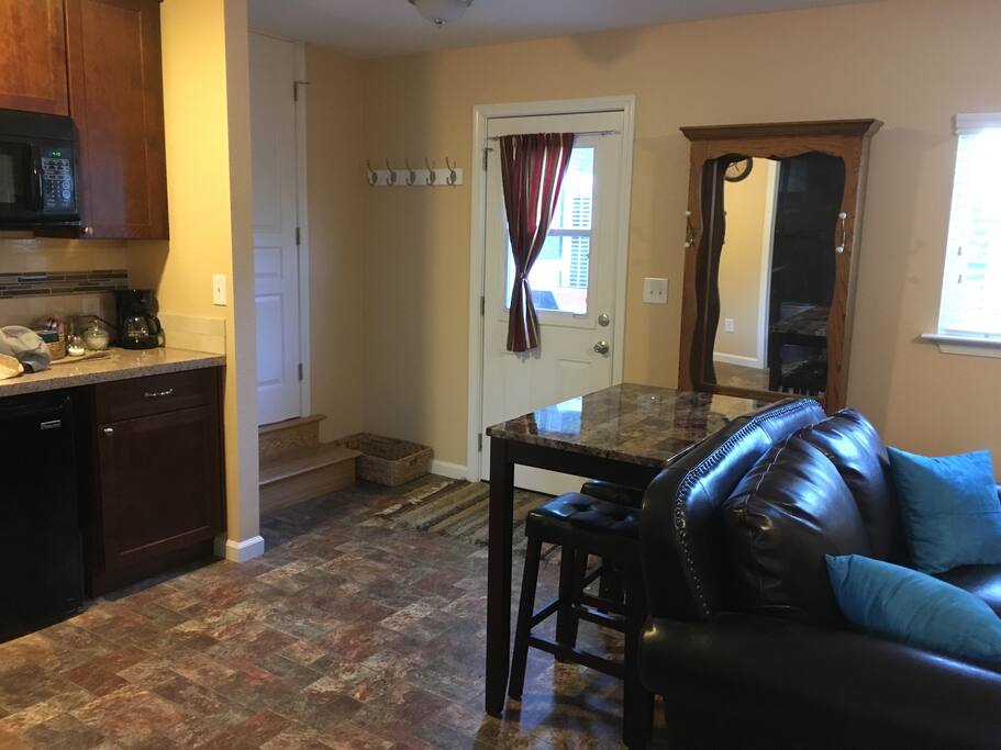 Private entrance to back of house