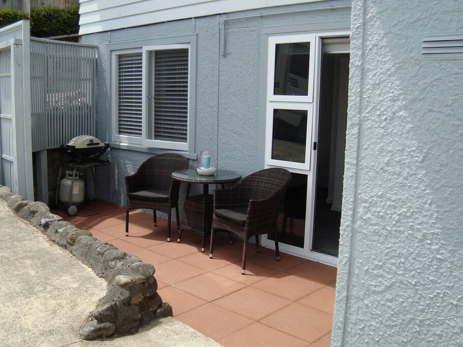 Patio area and entrance