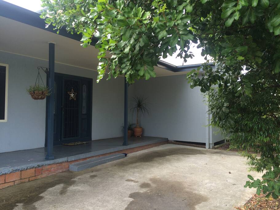 Front of house (off street parking for 2 cars)