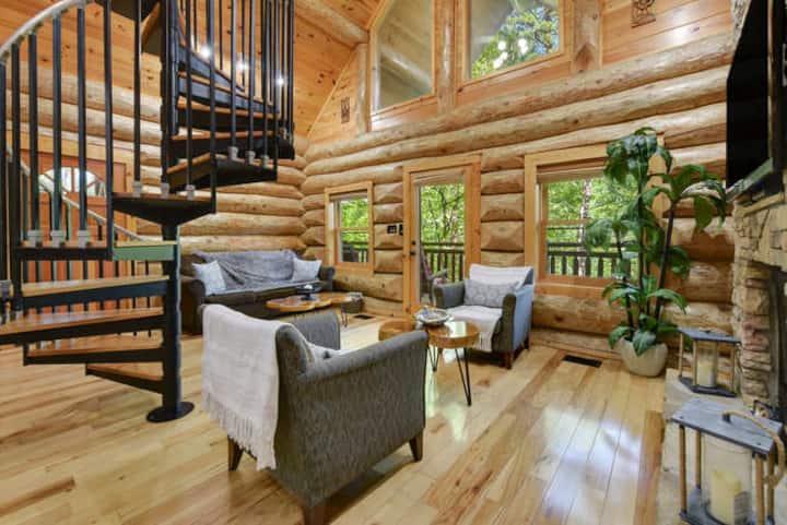 ❤️Romantic Log Cabin, Only 3min To Parkway Pigeon F - Pigeon Forge, TN
