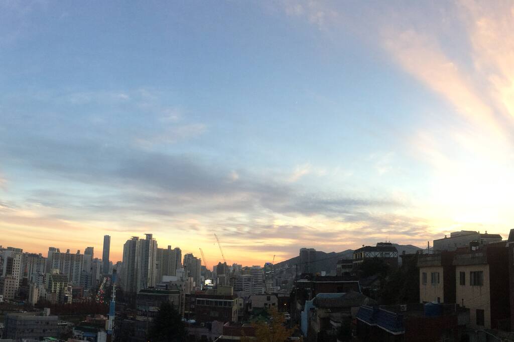 view from balcony