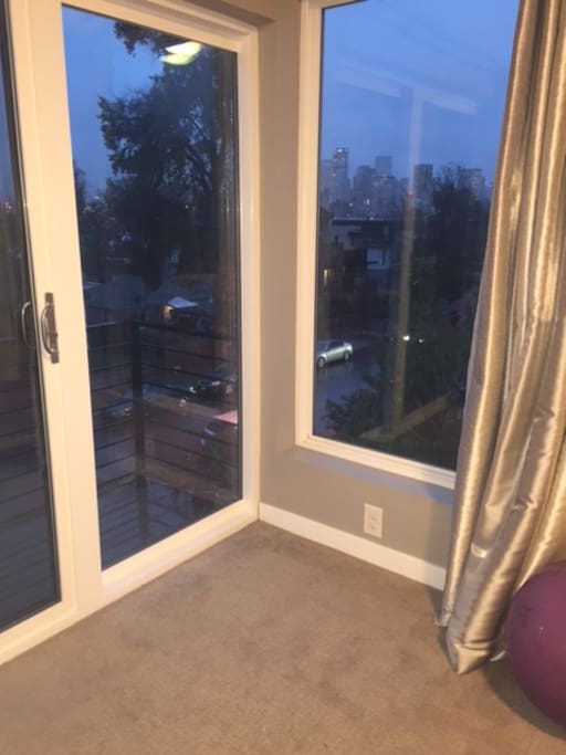 Private balcony and great view of downtown Denver