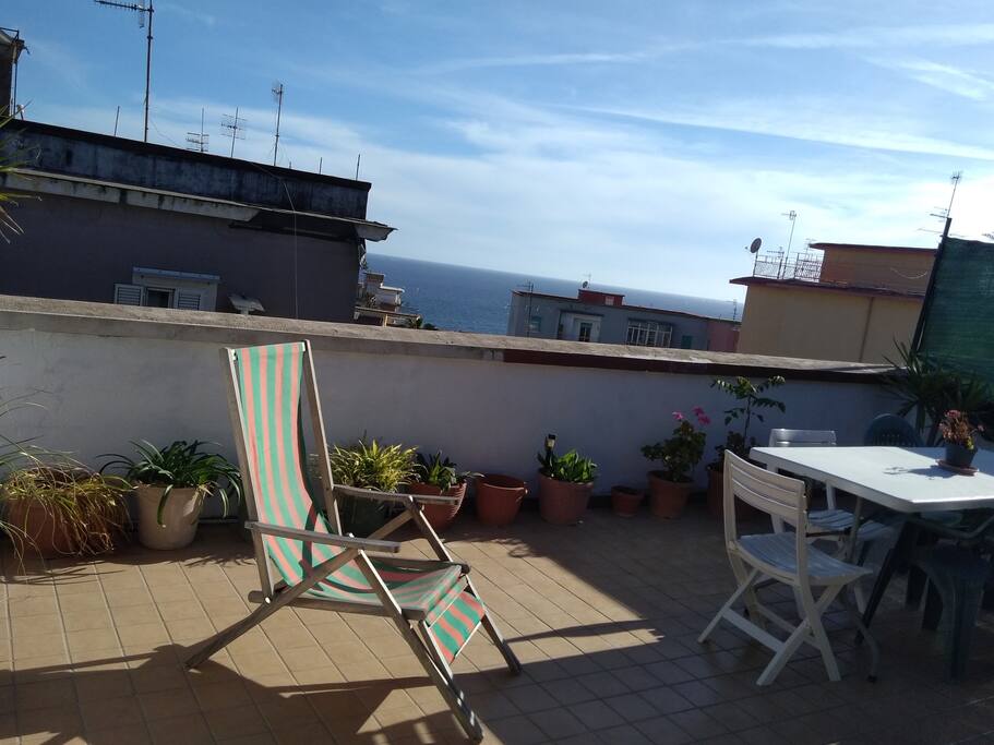 Terrazzo di casa con vista mare e panoramico.