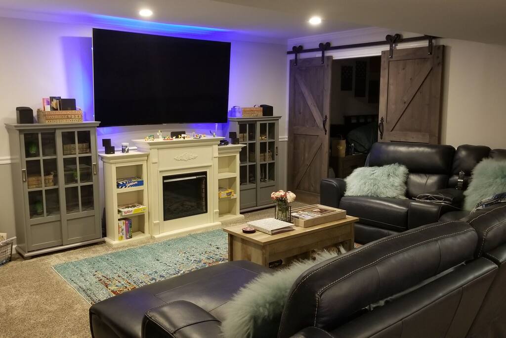 78" curved 4k TV and surround sound