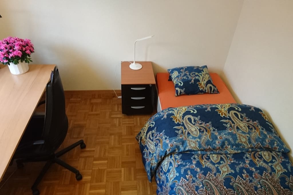Bed and desk