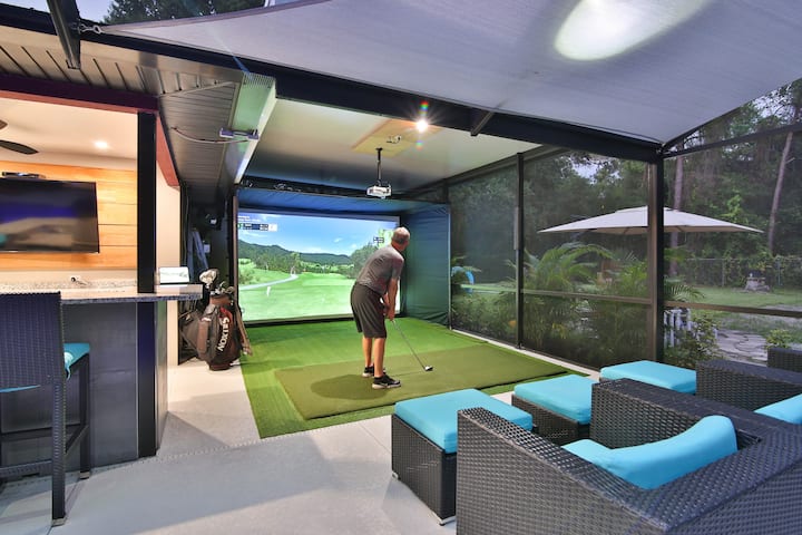 3 2 Staycation Heated Pool Spa Golf Simulator Houses For In Bradenton Florida United States Heated Pool Spa Golf Simulator, Outdoor Golf Simulator