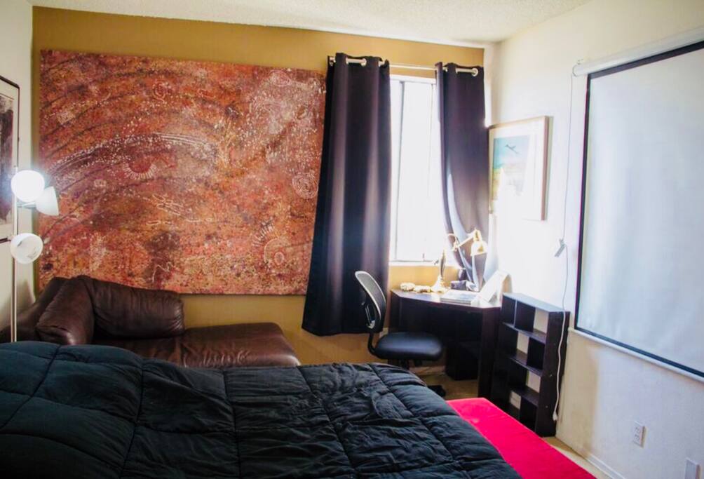 Your bedroom with projector screen