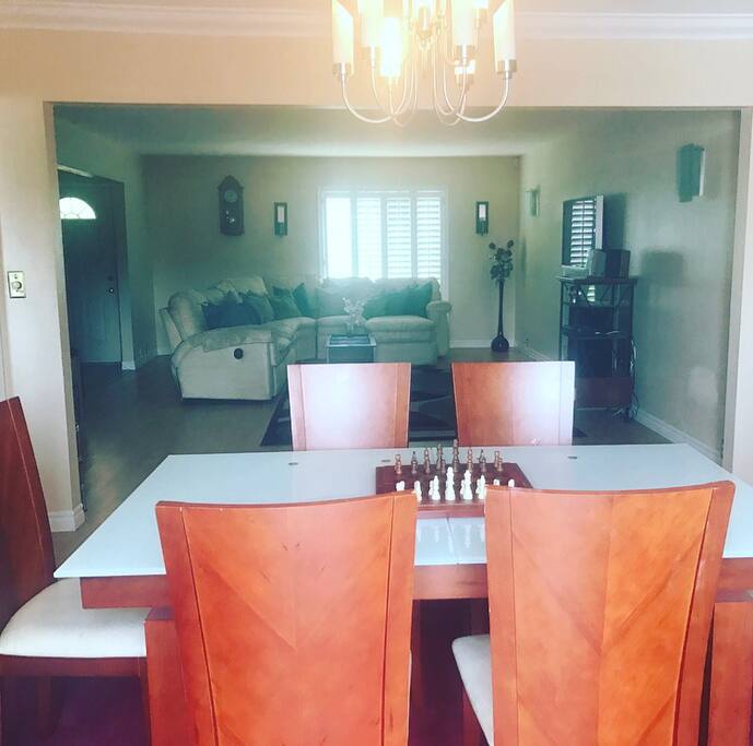 Open floor plan with Kitchen, Dining and Living Rooms