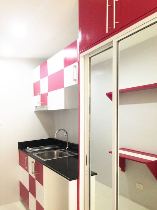 Electric stove with range hood
