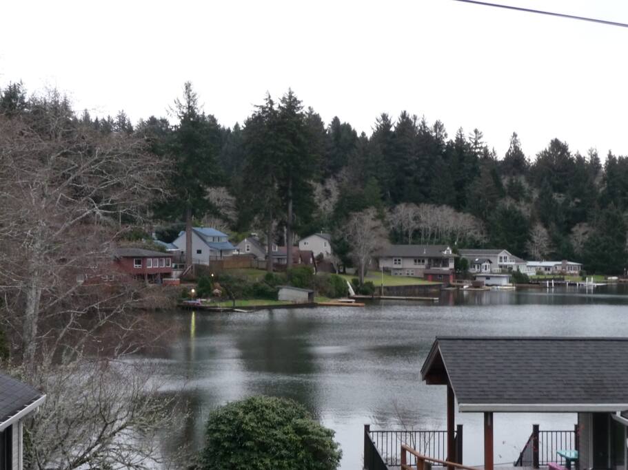 Lake view from the covered deck