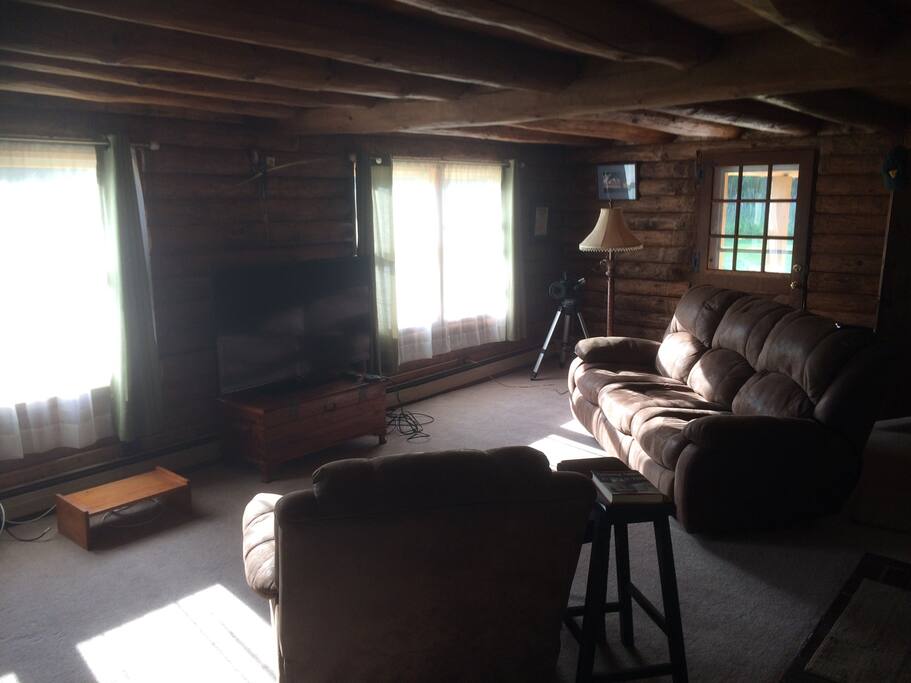 Living room big screen TV. And wifi