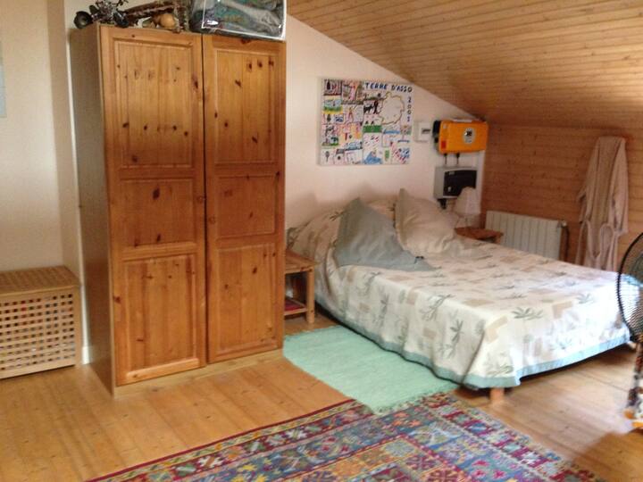 la chambre verte (1), le lit double