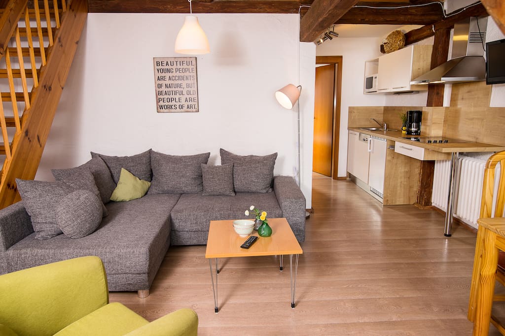 Beispiel für Wohn- und Küchenbereich Wohnung Typ C