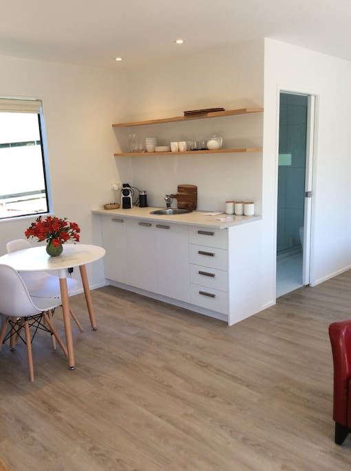 Kitchenette with Nespresso coffee machine and tea making facilities
