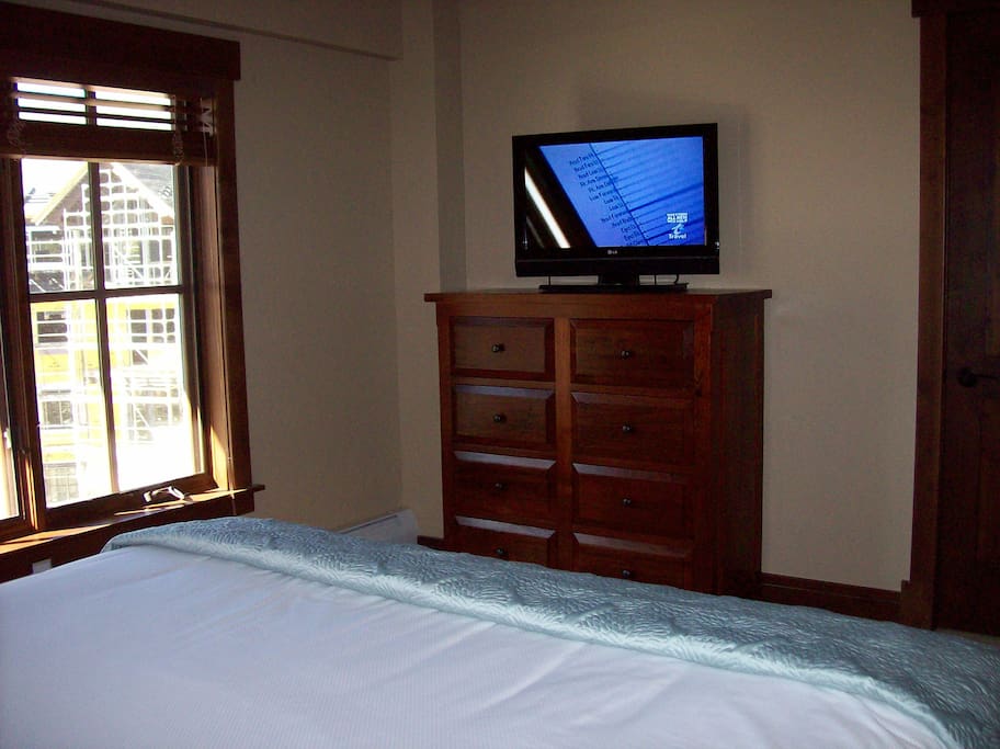 Flat screened TV in private bedroom