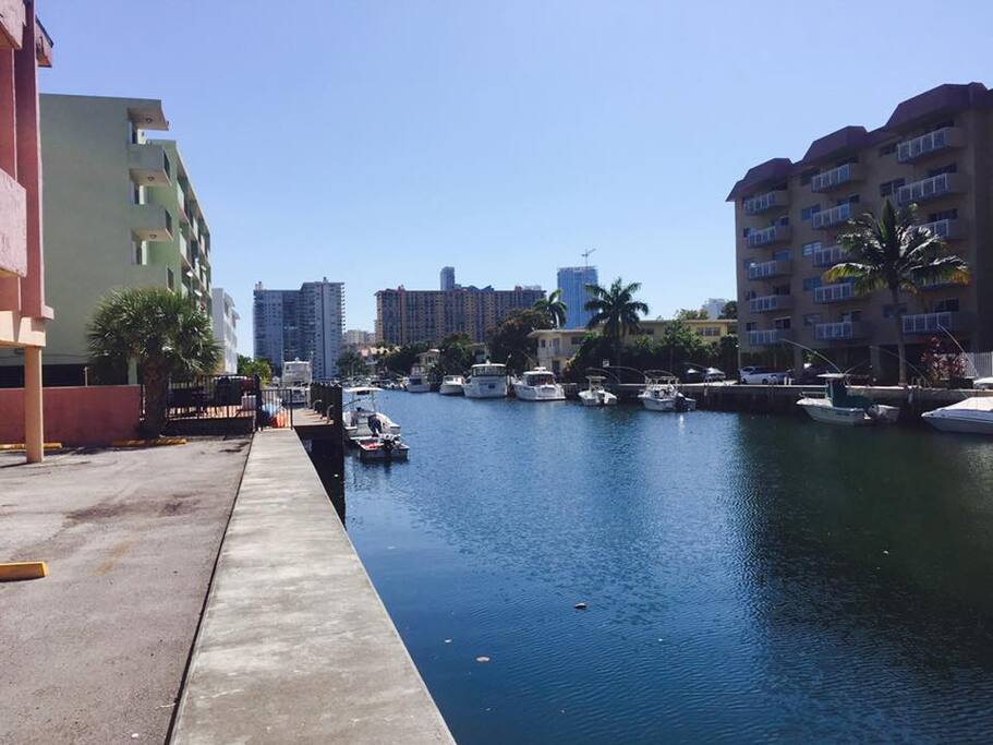 The view from the building pool.