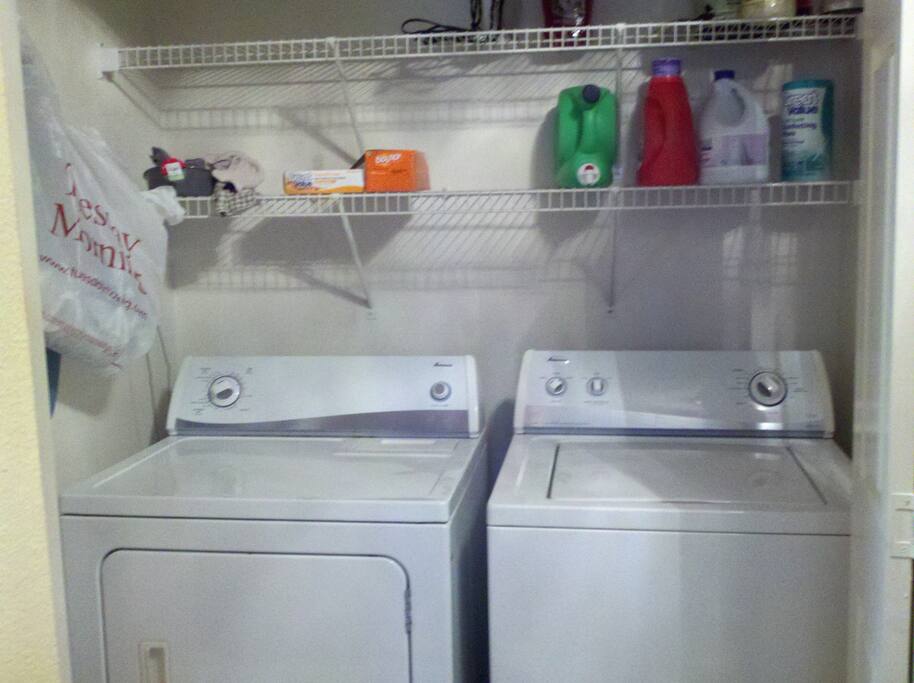 Laundry, detergent supplied.