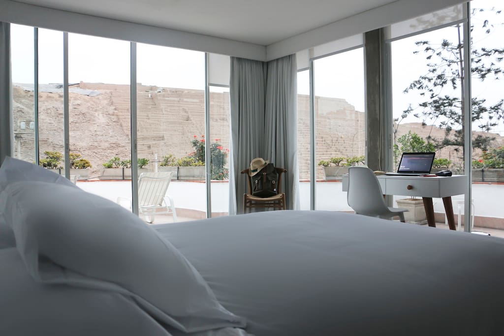 Naturally-lit bedroom