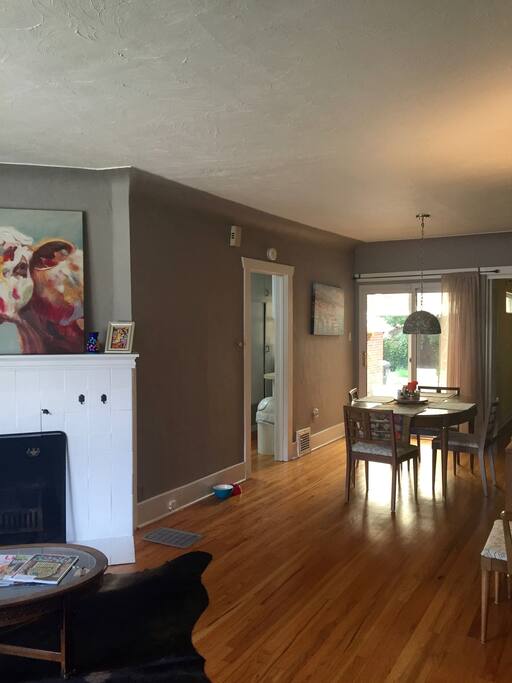 dining area + back yard access