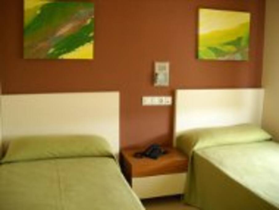 Habitacion con dos camas individuales