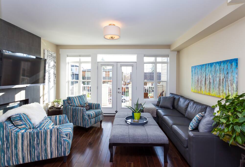 Comfortable living room seating.