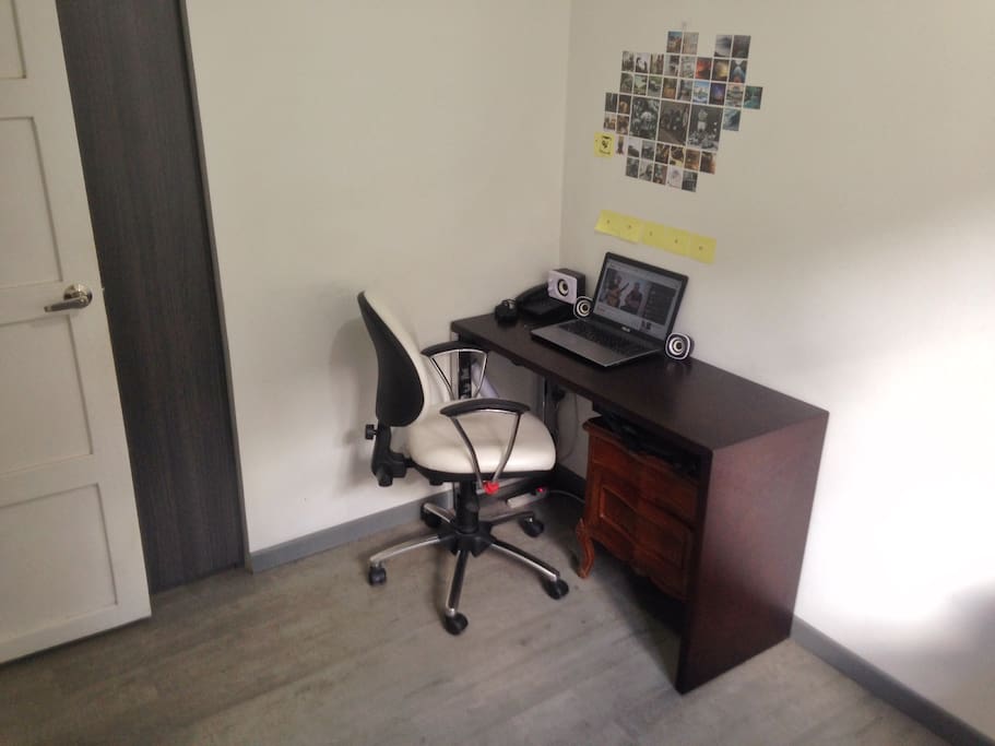 Desk for a laptop ( if u need u can use one of mine), also a personal phone