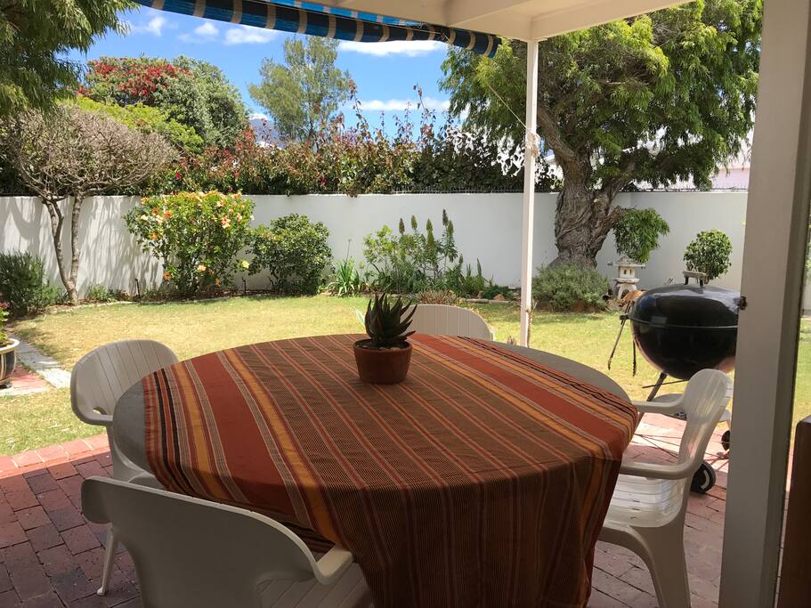 The front stoep, with a Weber braai.