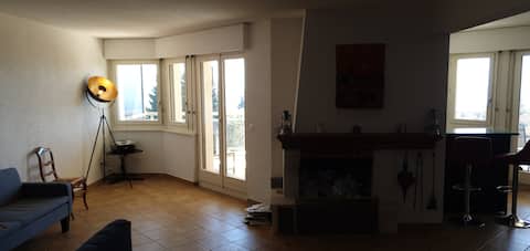 Sublime view of Lake Geneva and the Alps