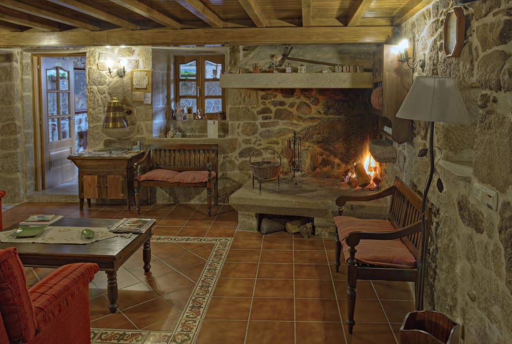 Salón-chimenea