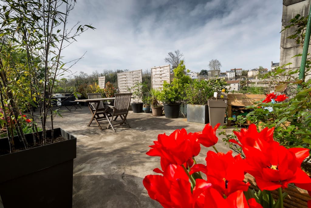 Terrasse ensoleillée très agréable