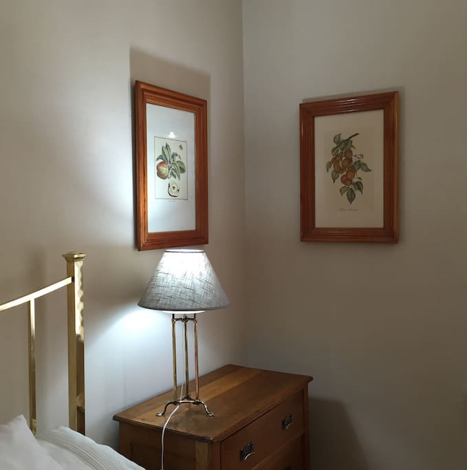 Detail beside double bed