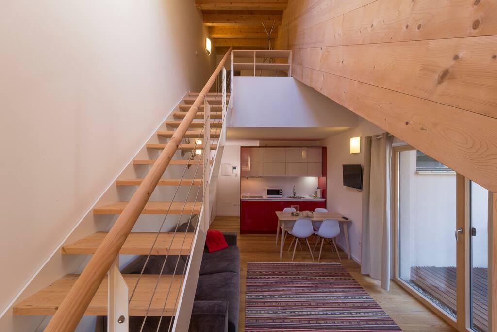 Living room and kitchen