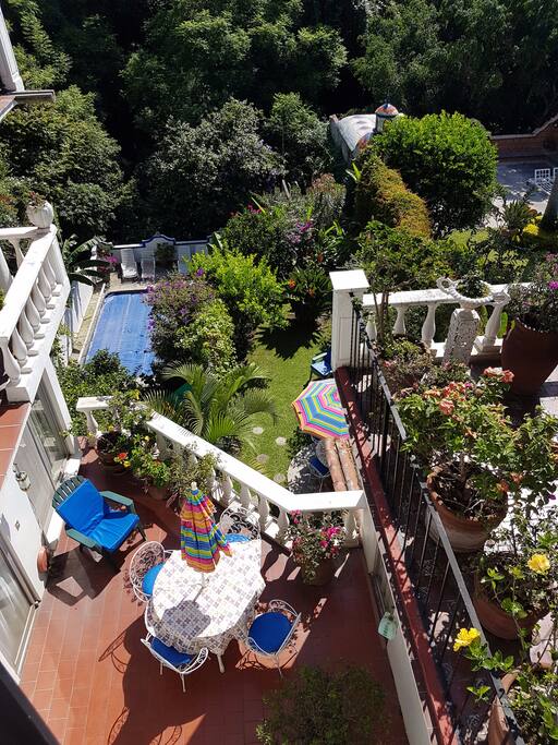 The outdoor terrace of the Terrace Suite