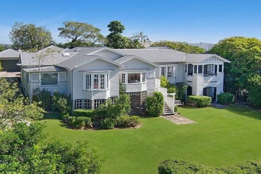 Front of house with double garage at rear