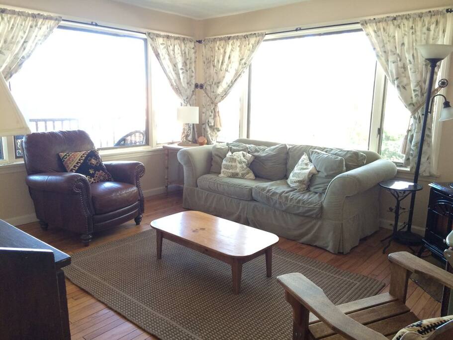 Living room with ocean views