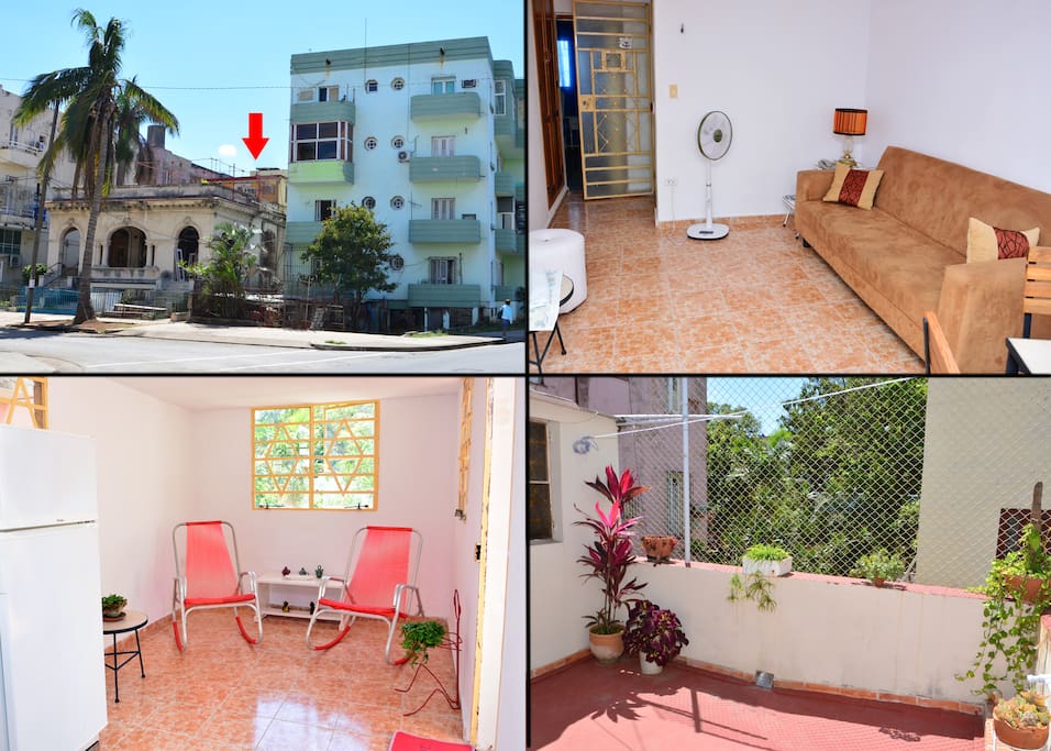 Very spacious 100% private apartment with terrace in Vedado