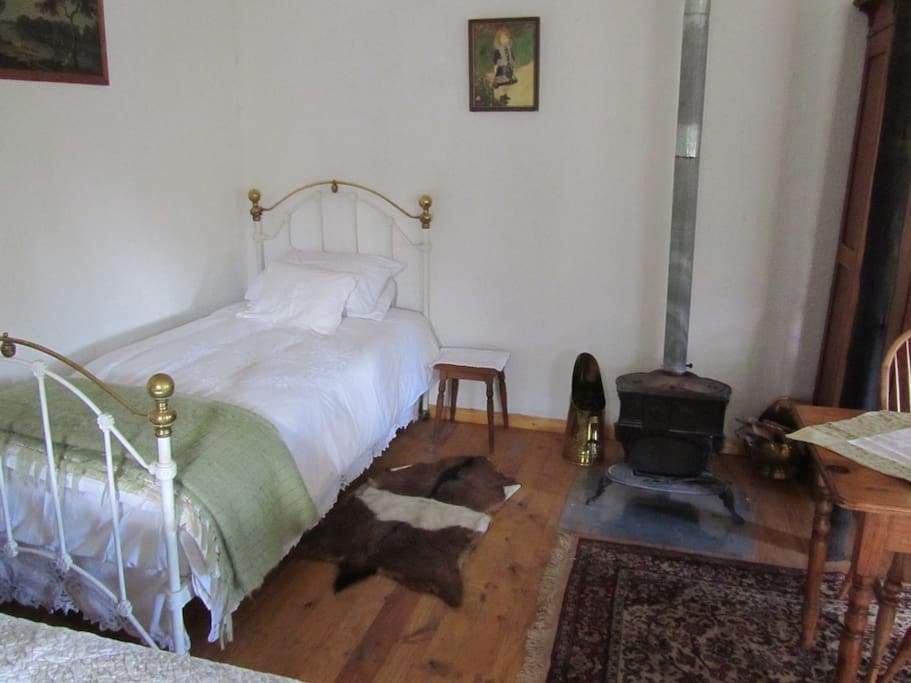 Three quarter brass bed