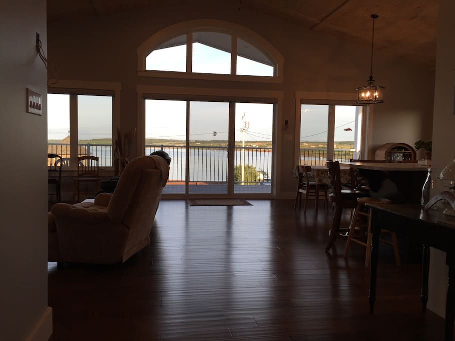 Open living space with gorgeous river views.